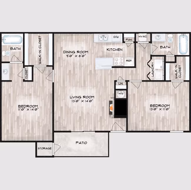 Unit 6702 floor plan